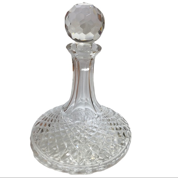 Vintage Cut Lead Crystal Decanter with Stopper